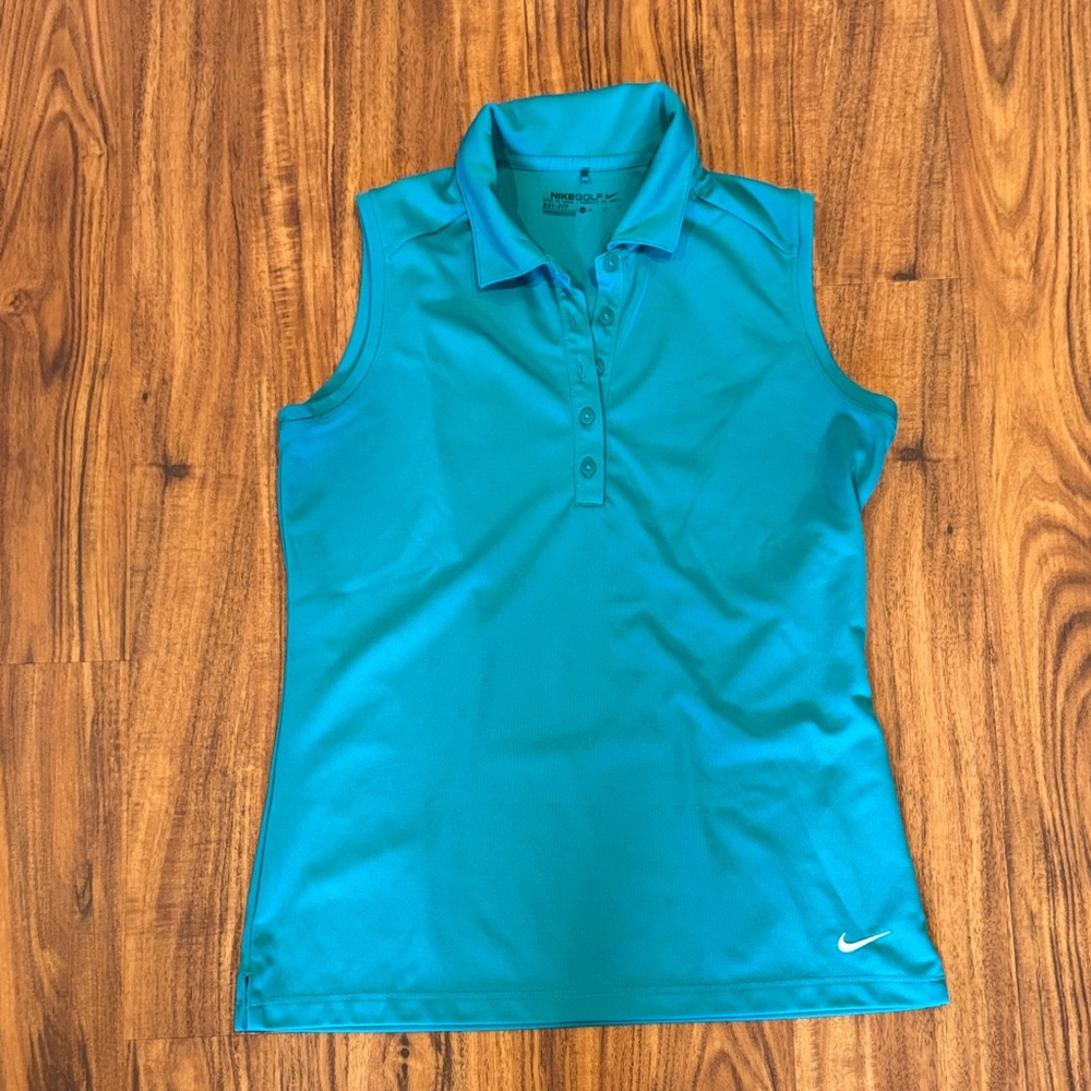 Nike Women's Turquoise Sleeveless Top